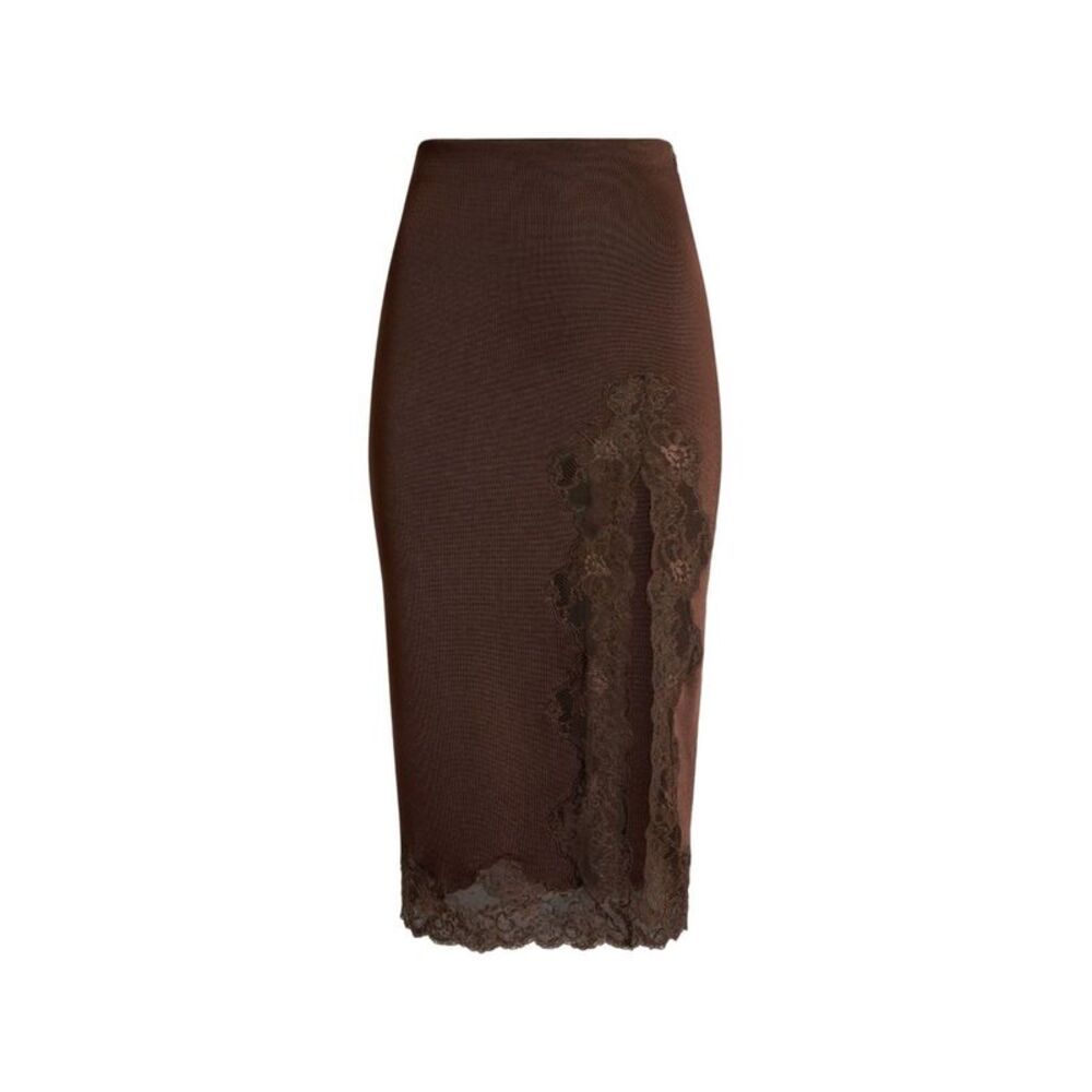 Balmain Women Lace Detail Midi Skirt